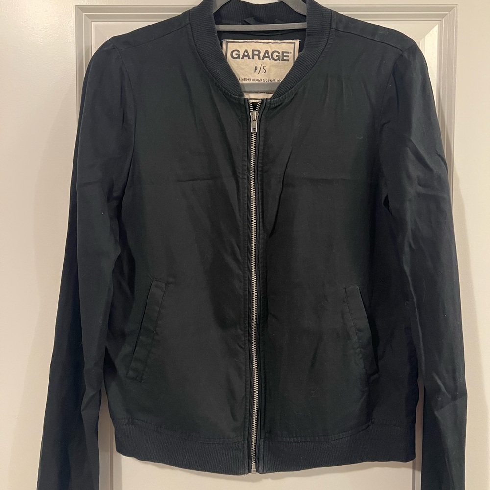 Garage Women's Classic Black Bomber Jacket